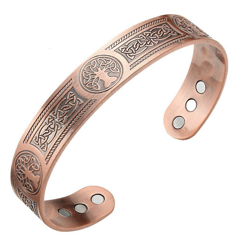 Mens Pure Copper Magnetic Bracelet Bangle Adjustable Jewelry Gifts 250712