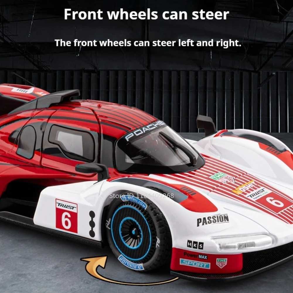 122 Scale Alloy 963 300SL Car Model Toy Wheel Steering Shock Absorption Sound Light Sports Cars Models for Kids Edutainment J251129