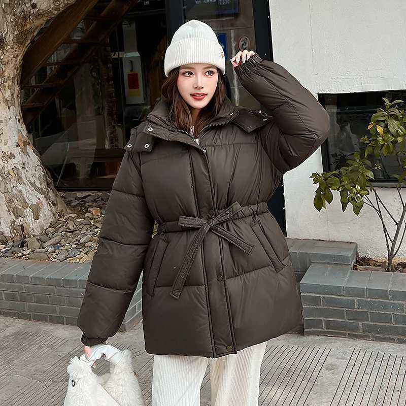 New Cotton Clothing 2025 Autumn and Winter Fashionable Warm Jacket Womenwinter Clothing Medium Styles Thickened Parka CoatsT251201