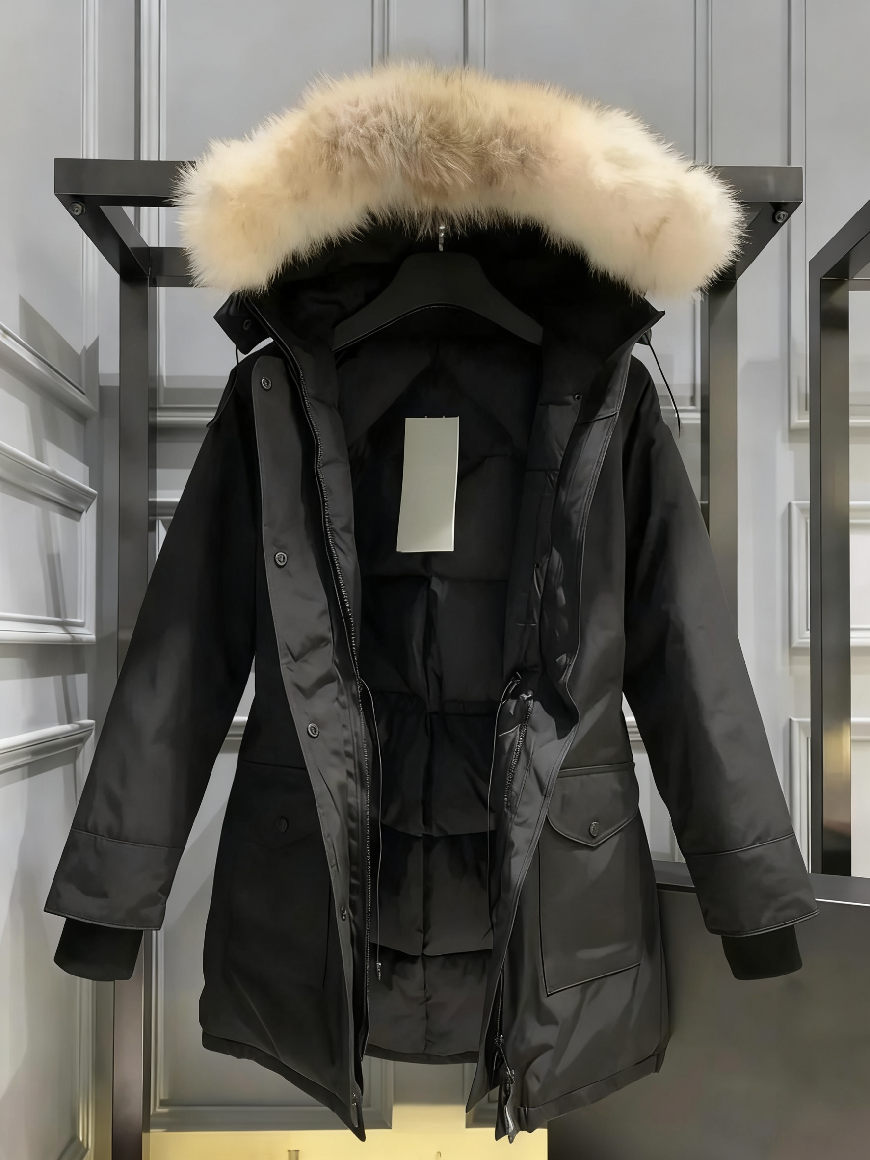 2026 Womens Canada Down Jacket Designer Brand goosejackets womens Long Coat Large Pocket Fur Collar Thermal Top Female autumn winter Large Clothing Coats XS-2XL