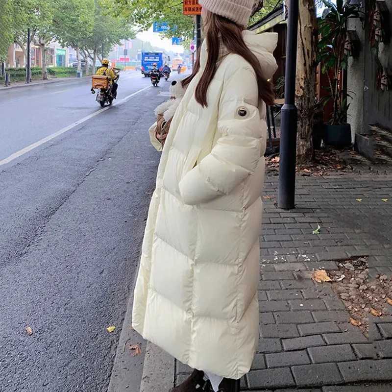 Winter Warm Hooded Loose High-Quality Thick Women Down Jacket 2025 New Temperament Solid Color Goose Down Women Down Jacket H491T251201