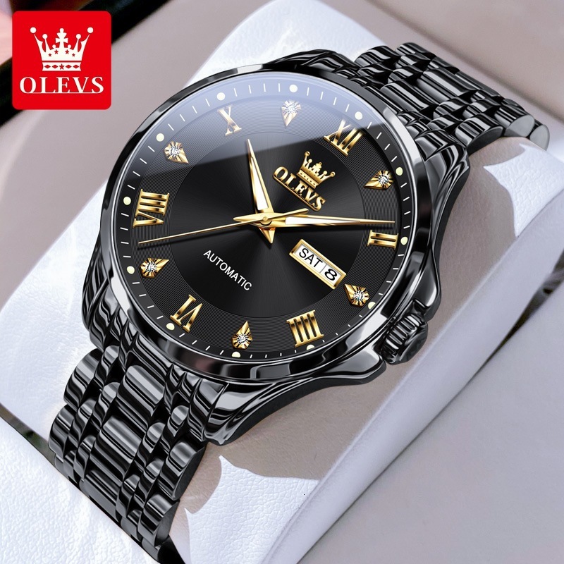 OLEVS Designer Outdoor Women's Luxury Fashion Mechanical Watches Waterproof Luminous Double Calendar Men's Business Watches Free Shipping Wh