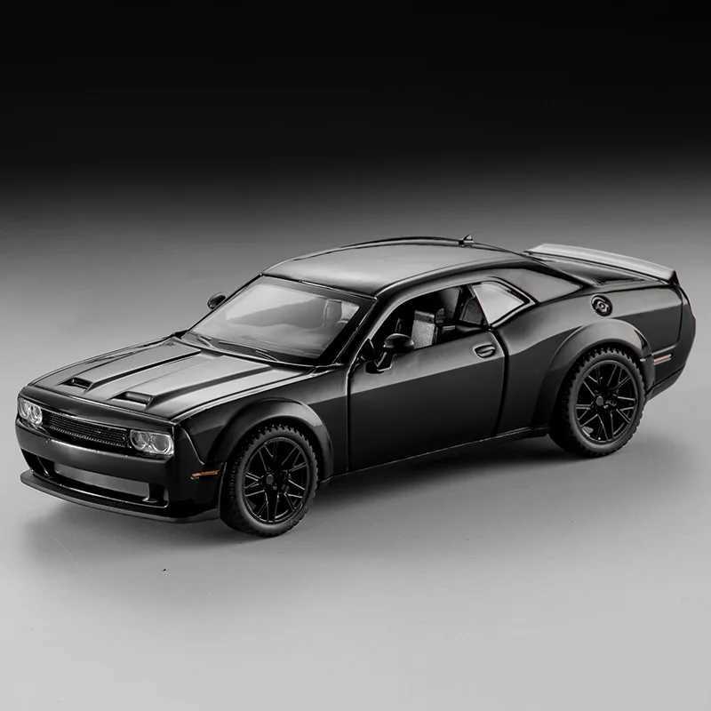 Dodge Challenger Hellcat Toy Car for 1 32 Scale Die Cast Metel Toy Pull Back Hellcat Model Cars with Sound and Light Hellc J251129