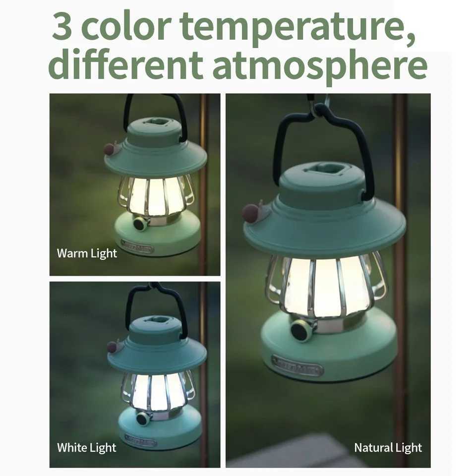 1pc Cartoon Snail Retro Portable Hanging Camping Night Lamp USB Charging Camping Light Decoration Light For Courtyard Camping M251201