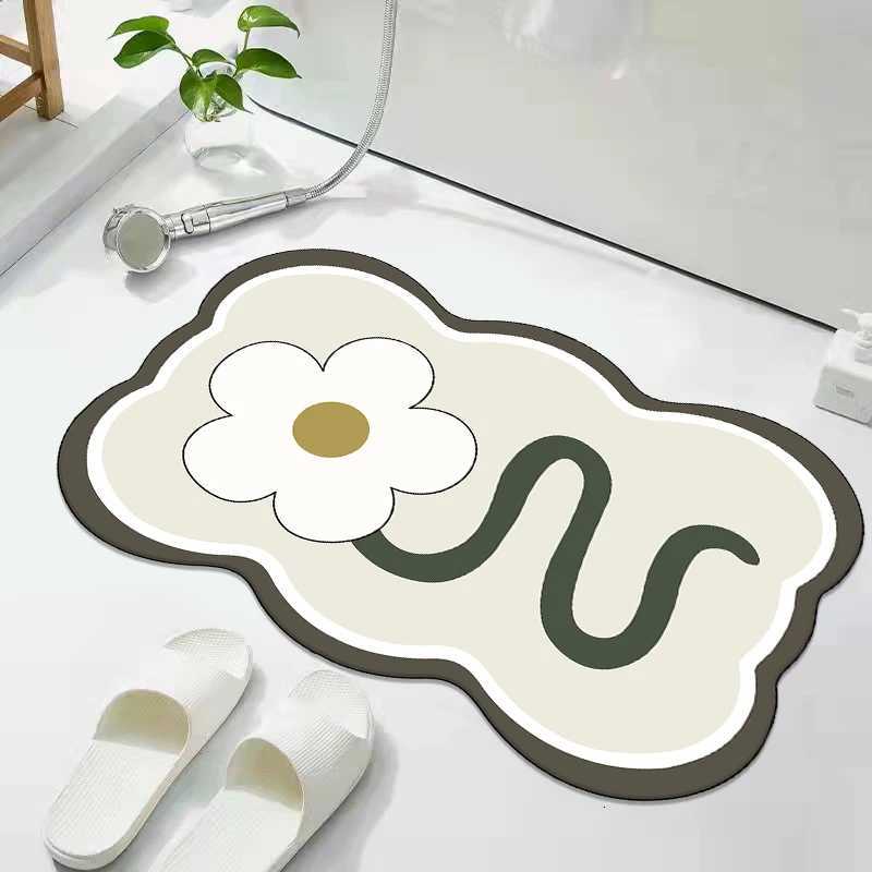 Diat d bathro floor mat water-absorbing and dirt-resistant foot mat at the door of the toilet toilet non-slip mat H251129