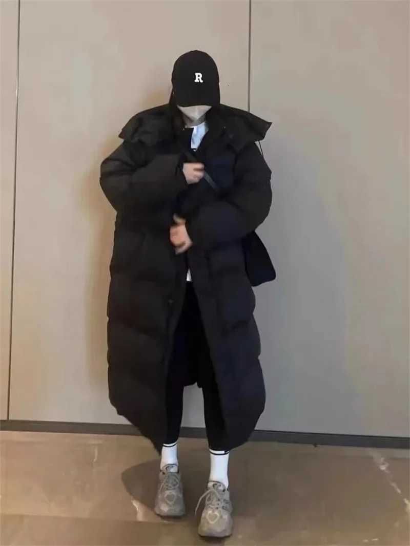 2024 New Warm Winter Puffer Jacket Hooded Long Women Parkas Thick Cotton Padded Windproof Overcoat Casual Loose Snow Wear JaquetT251201