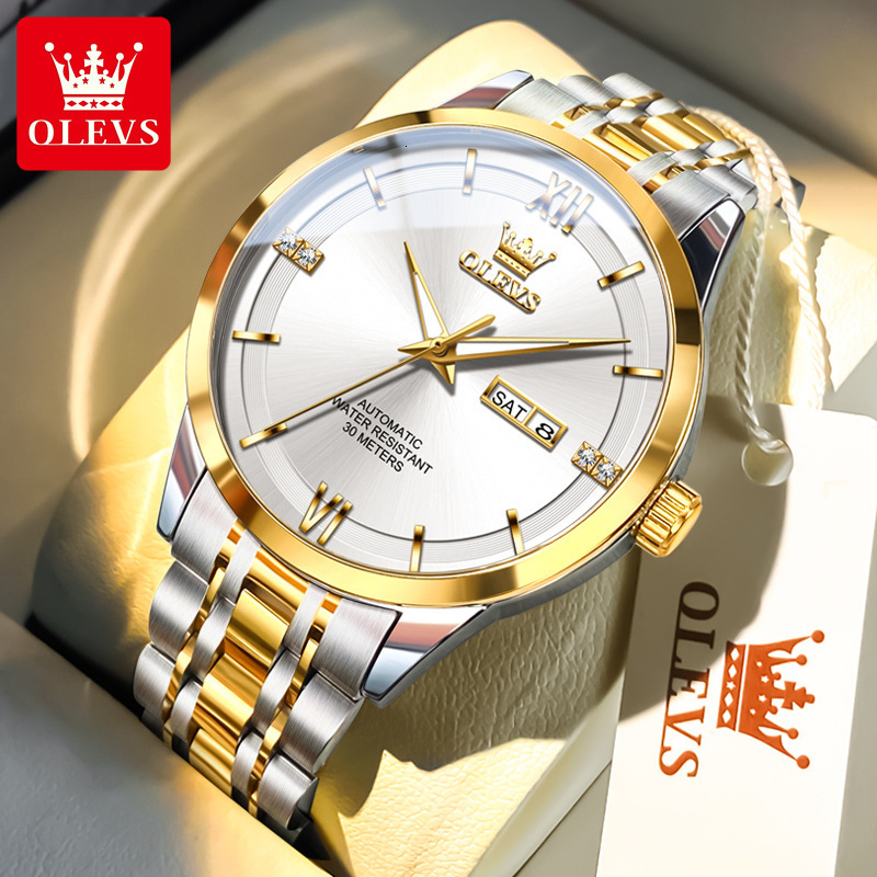 OLEVS Designer Digital Luxury Diving Mechanical Watches Automatic Mechanical Men's Watches Luminous Double Calendar Men's Watches Free Shipp