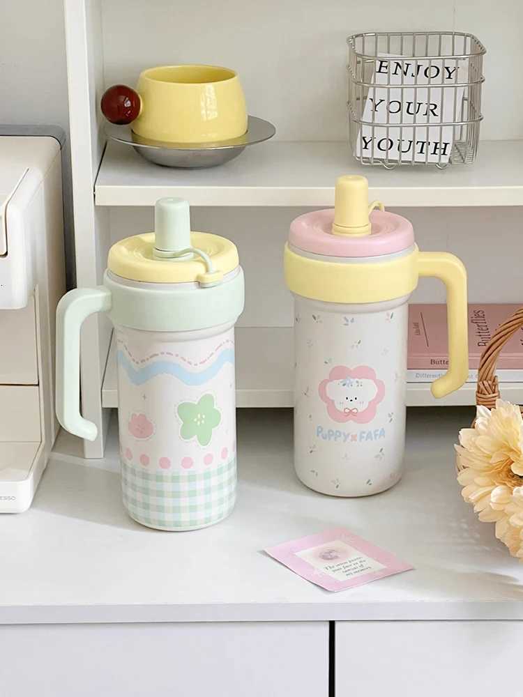 Thermos for Wen High-Looking Stainless Steel Liner Straw Large-Capacity Pot Belly Cup M and Fem Student Kettle H251201 W260226