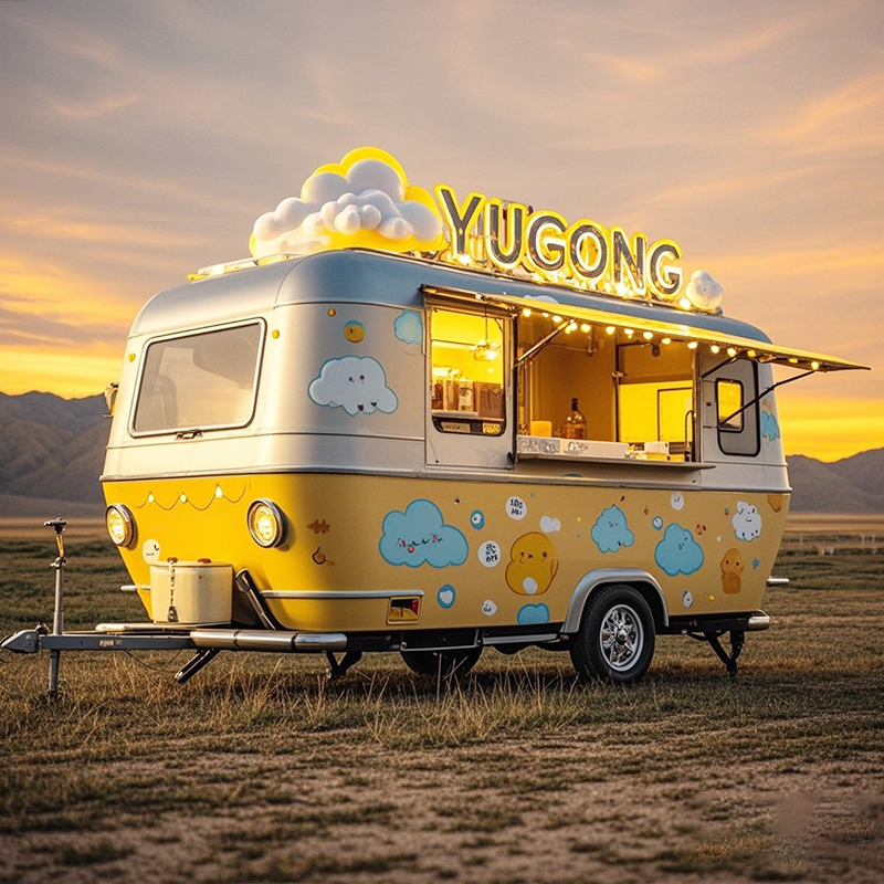 Eye-Catching 3-Wheel Motorcycle Food Cart, Perfect for Milk Tea & Coffee Retail