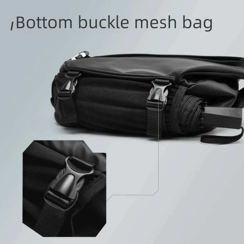 Famous Brand Luxury Bag Designer Septwolves Urban Fashion Magnetic Buckle Shoulder Men Black Waterproof Irregular Shape Sport Travel Crossbody Messeng