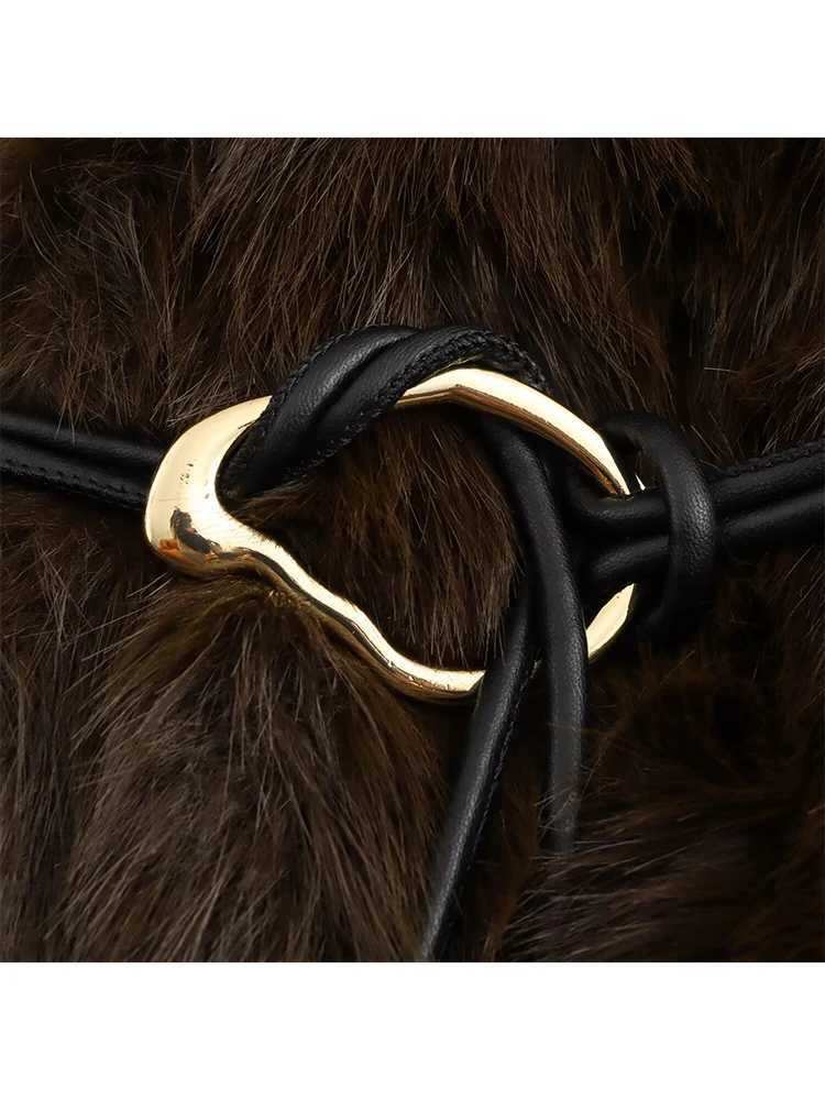 TFMLN Women Winter Luxury Faux Fur Coats With Belt Vintage Lapel Long Sleeves Loose Jacket Fashion Thicken Warm Lady OutwearsT251201