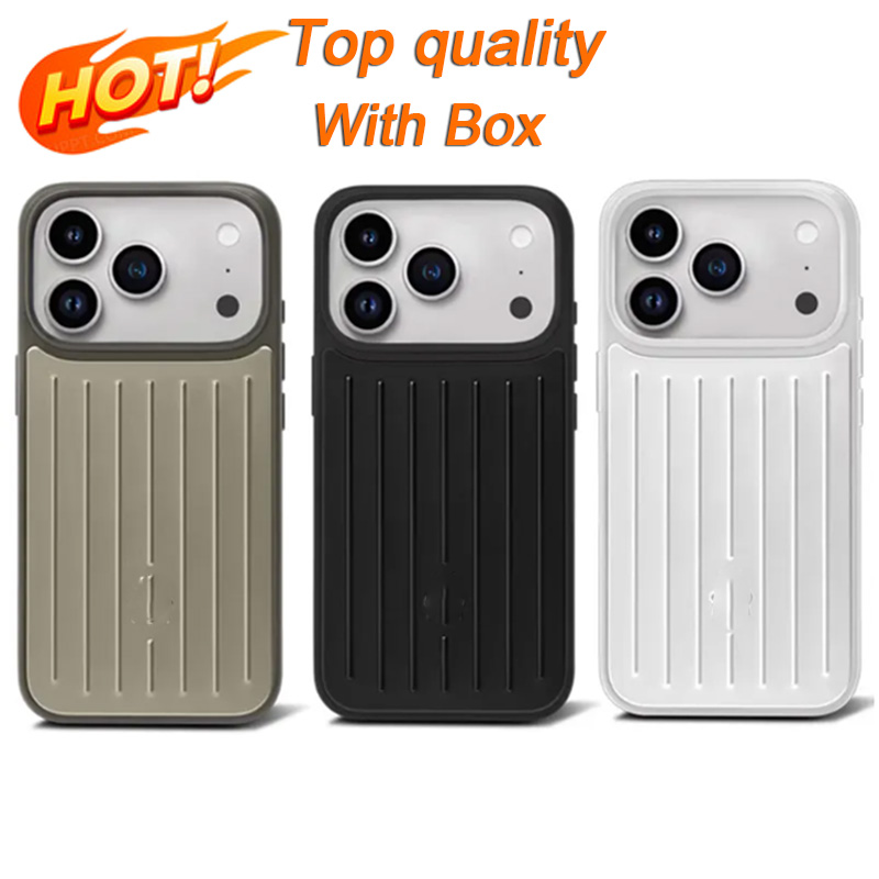 RIM Phone Case Suitcase Designer iPhone Case for Apple iPhone 17 Pro Max 16 15 14 13 Polycarbonate Aluminum Alloy MagSafe Weave Back Cover Coque Funda dhgate AAAA