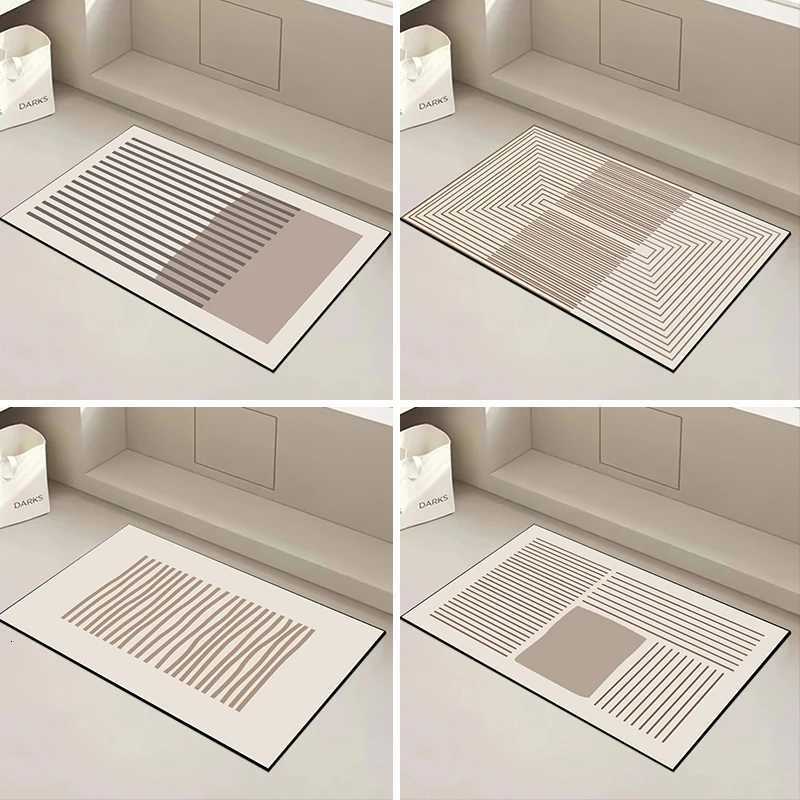 Super Absorbent Kitchen Floor Mat Long Diatite Kitchen Rug Soft Washable Carpets Anti Slip Bathro Entrance Doormat H251129
