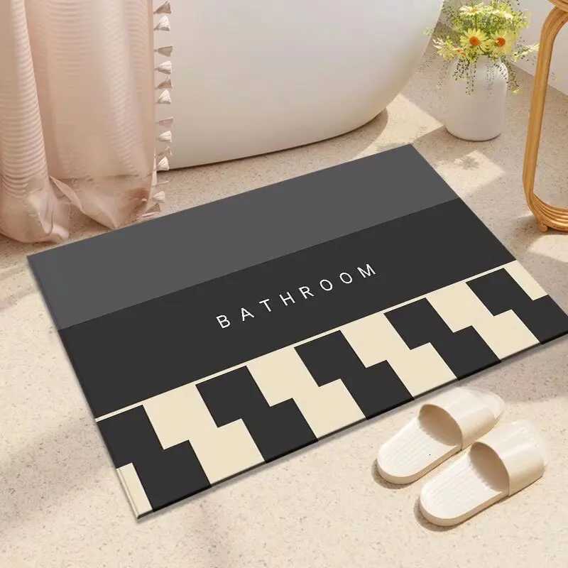 Bathro absorbent floor mat toilet floor mat non-slip household toilet door carpet cartoon diat d quick drying H251129