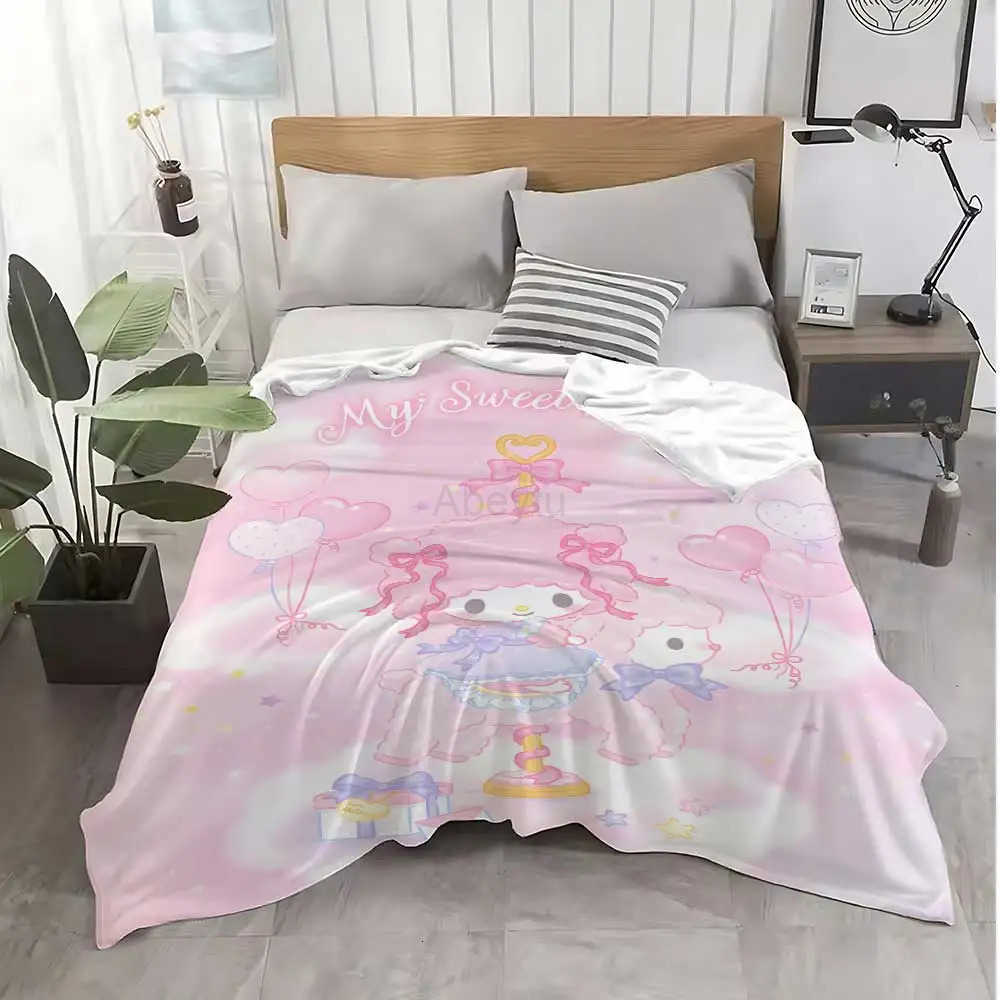 Sanrio Couch Throw Blanket for Bed Kawaii Piano Bedroom Decoration Home Decorative Sofa Blankets Bedspread the Warm Winter Knee Double H251201