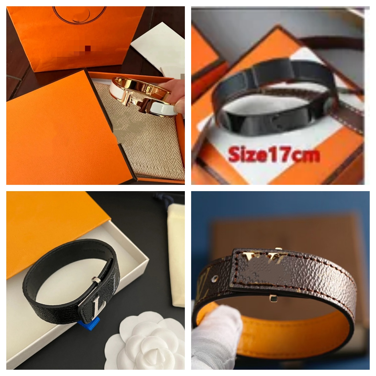 10A Luxury Men Leather Bracelet Bangle Black With Womens Birthday Gifts Bangle Hand Jewelry Christmas Fashion Style Gift Bracelet