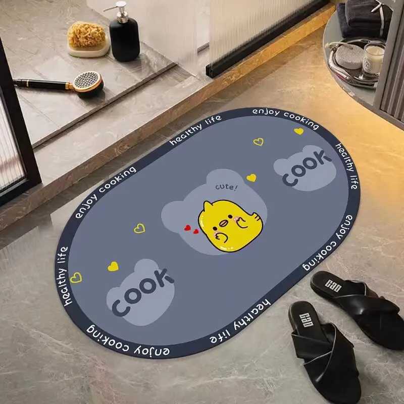 Bathro Toilet Floor Mat Soft Diat d Absorbent Mat Bath Door Non-slip Foot Mat Toilet Floor Mat H251129