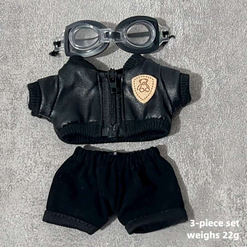 17cm Shield Bear First Second Third Generation Sitting Style Jacket Coat Leather Skirt Labubu Baby Clothes