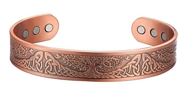 Mens Pure Copper Magnetic Bracelet Bangle Adjustable Jewelry Gifts 250712