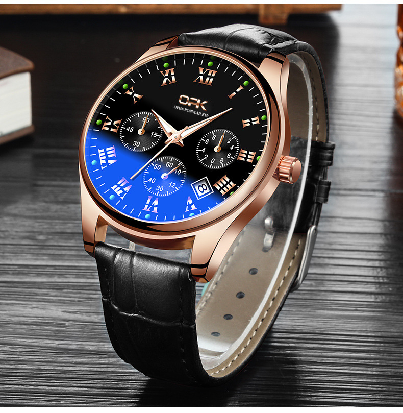 OPK Free Shipping New Designer Watch Dropshipping Manufacturer Wholesale Cross-border Hot-selling Belt Style Quartz Watches Men's Watches