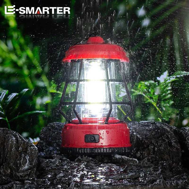 Outdoor Camping Lights Portable Handheld Hanging Tent Lanterns Retro Ambiance Lamp Gift with Hook Use 3XAA battery Power supply M251201