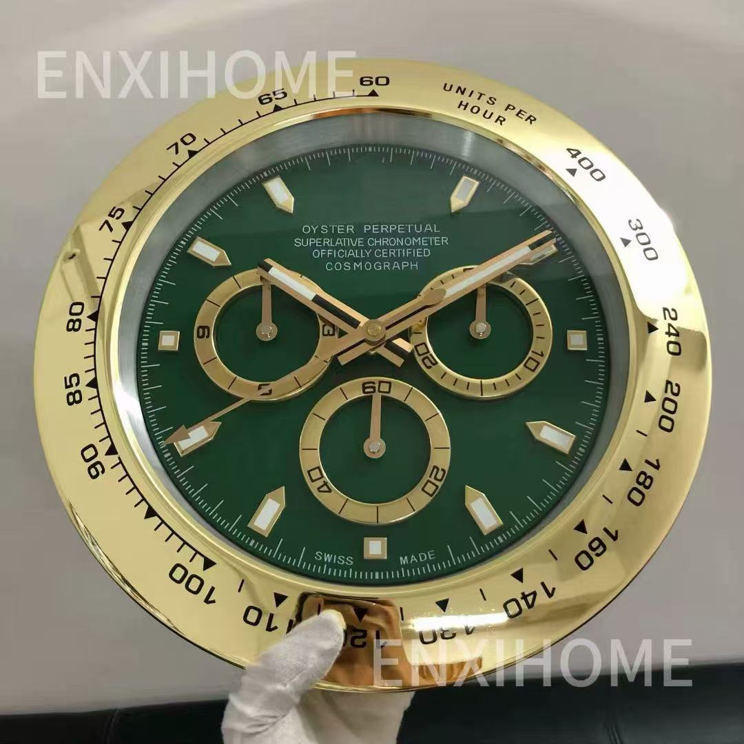 Christmas Holiday Gift Decor Luxury Wall Clock Designer Watch Clock Watches Design Metal Clocks Yellow Rose Gold Large Wall Watch Living Room Office Glow In Dark