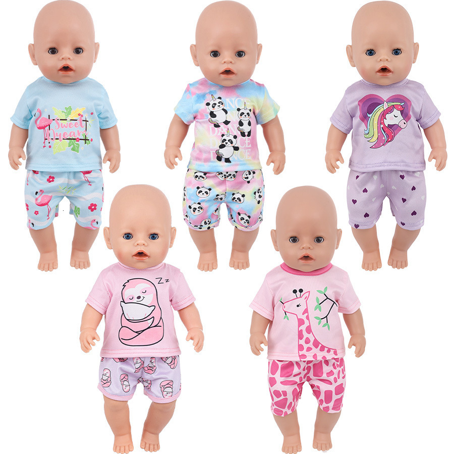 Fits 1718inch American doll and Born Doll Clothes Fashion Dresses Hooded jumpsuit cardigan strap skirts Toys gifts 250918