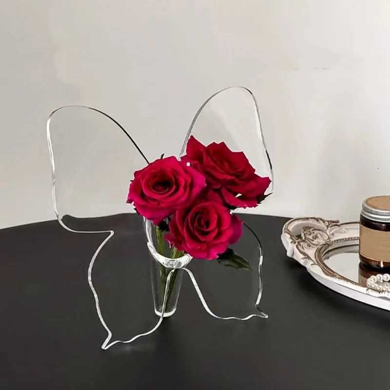 Vase Decoration Living Ro Acrylic Transparent Water Flower Arrangement Accessible Luxury High-End Creative Chinese M Y251201