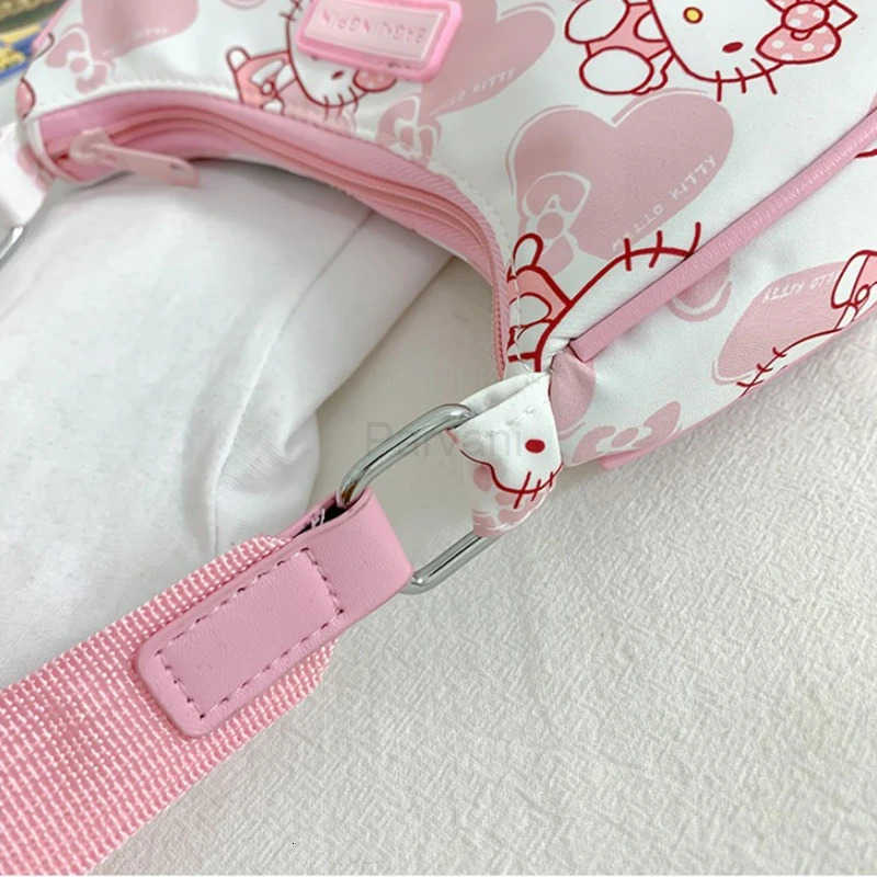 Sanrio Hello Kitty Underarm Bag for Women Y2K Kuromi Mymelody Messenger Tote Bag Cute Girls Shoulder Bag Purses Handbag H251201