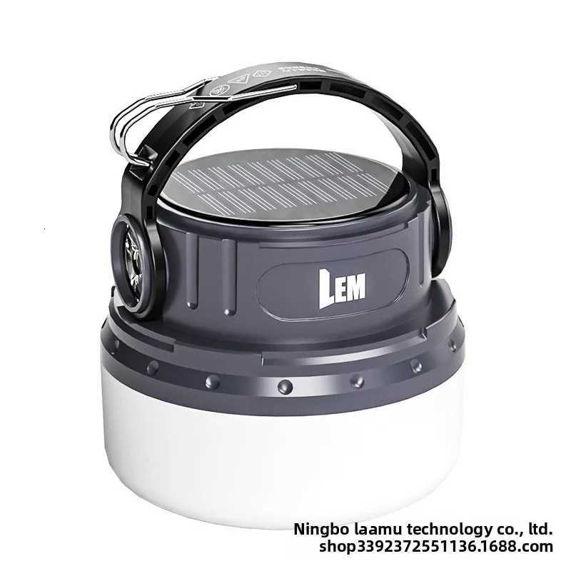 LEM outdoor camping light long battery life solar portable charging camping tent ambient light hanging light M251201
