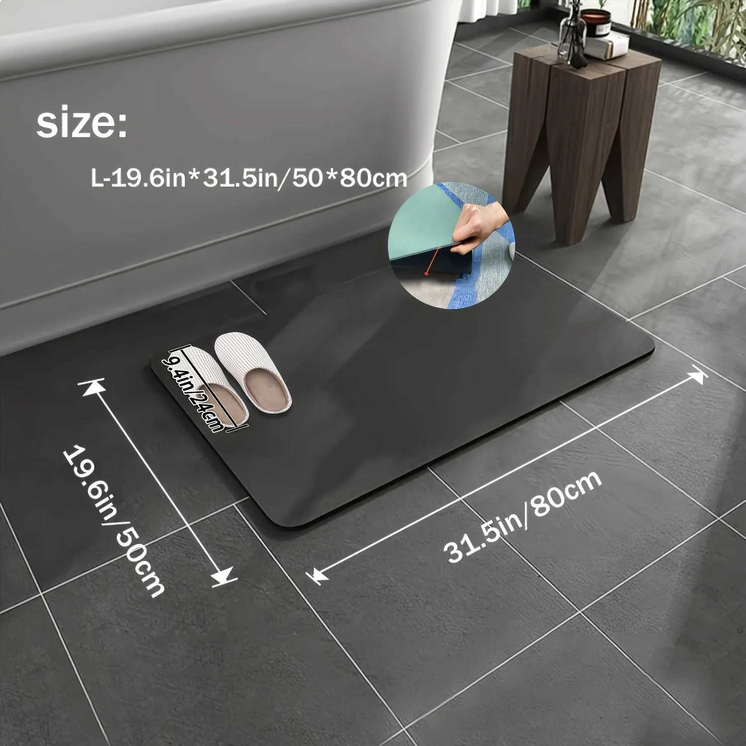 Super Absorbent Bathro Floor Mat - Quick-drying and slip-resistant suitable for use in shower areas H251129