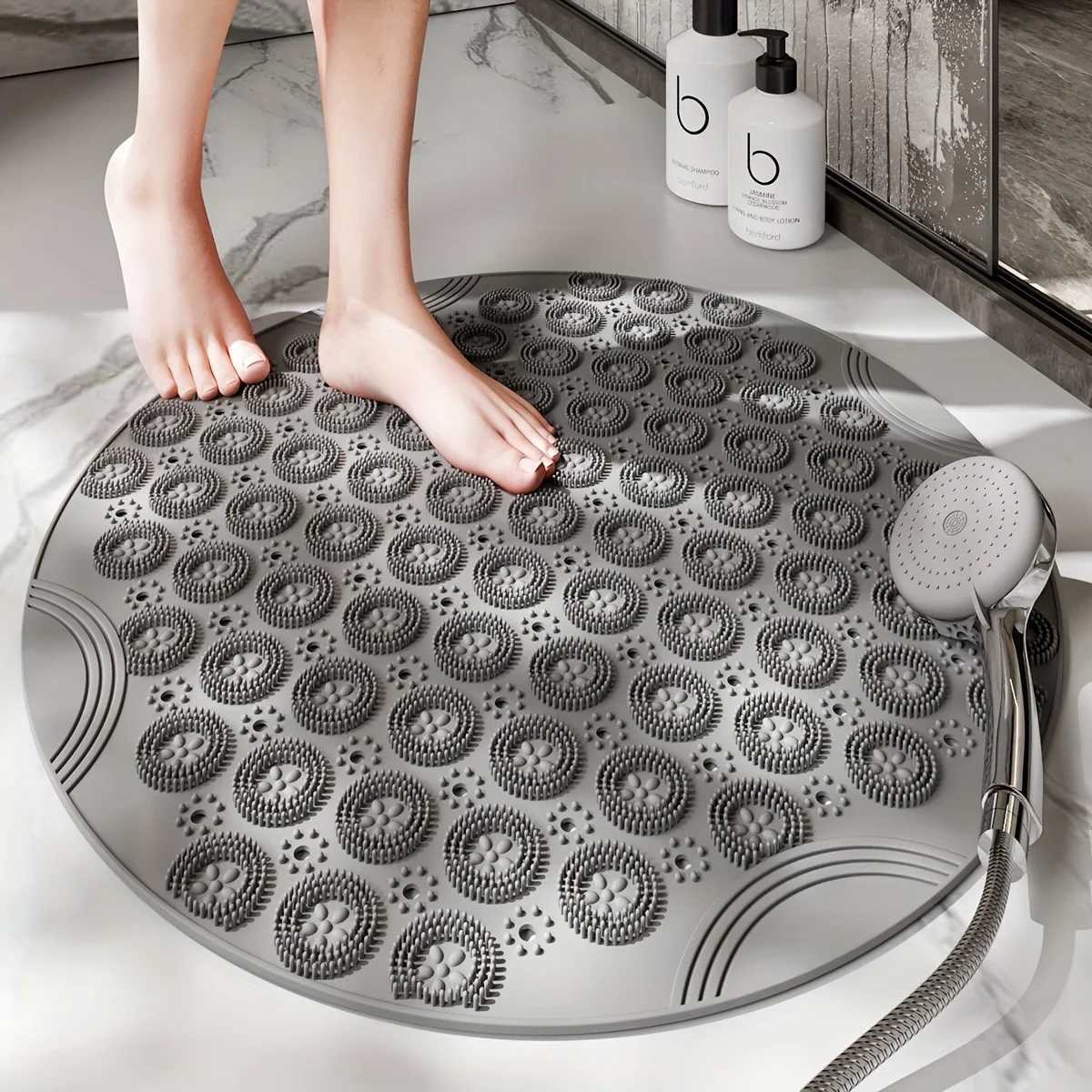 Waterproof Massage Bath Mat Non-Slip hine Washable Foot Pad for Bathtub Bathro H251129