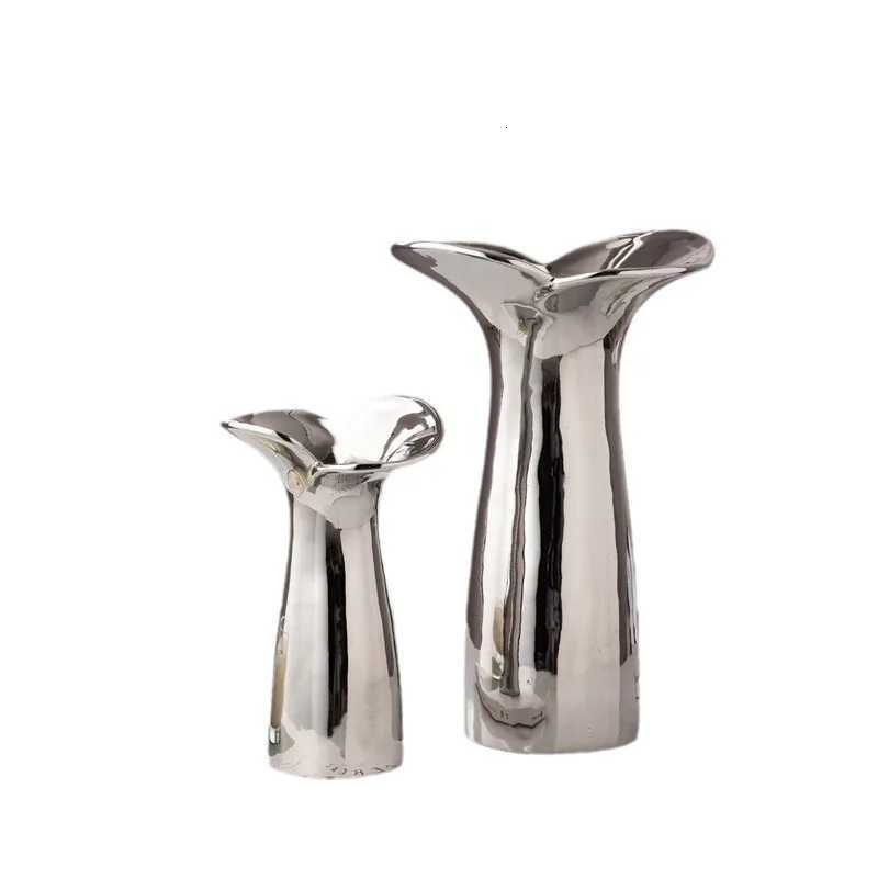 Electroplated Flower Arrangement Nordic He Wabi Sabi Style Vase He Living Ro Dining Table Decoration Housewarming Gift Y251201