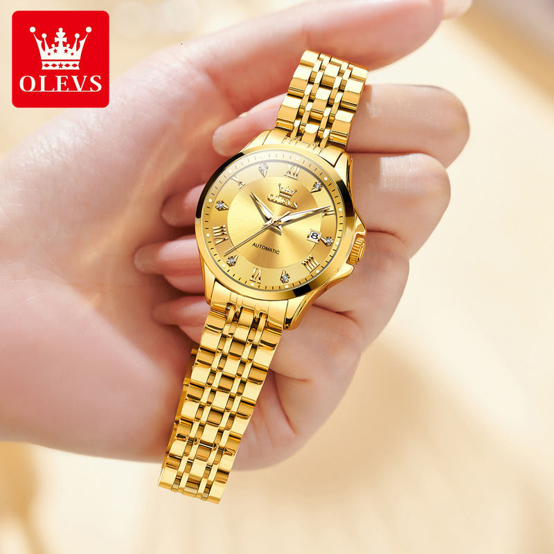 OLEVS Designer Women's Business Watch Luxury Fashion Night Light Mechanical Watch Waterproof Dual Calendar Outdoor Sports Watch Free Shipping Who