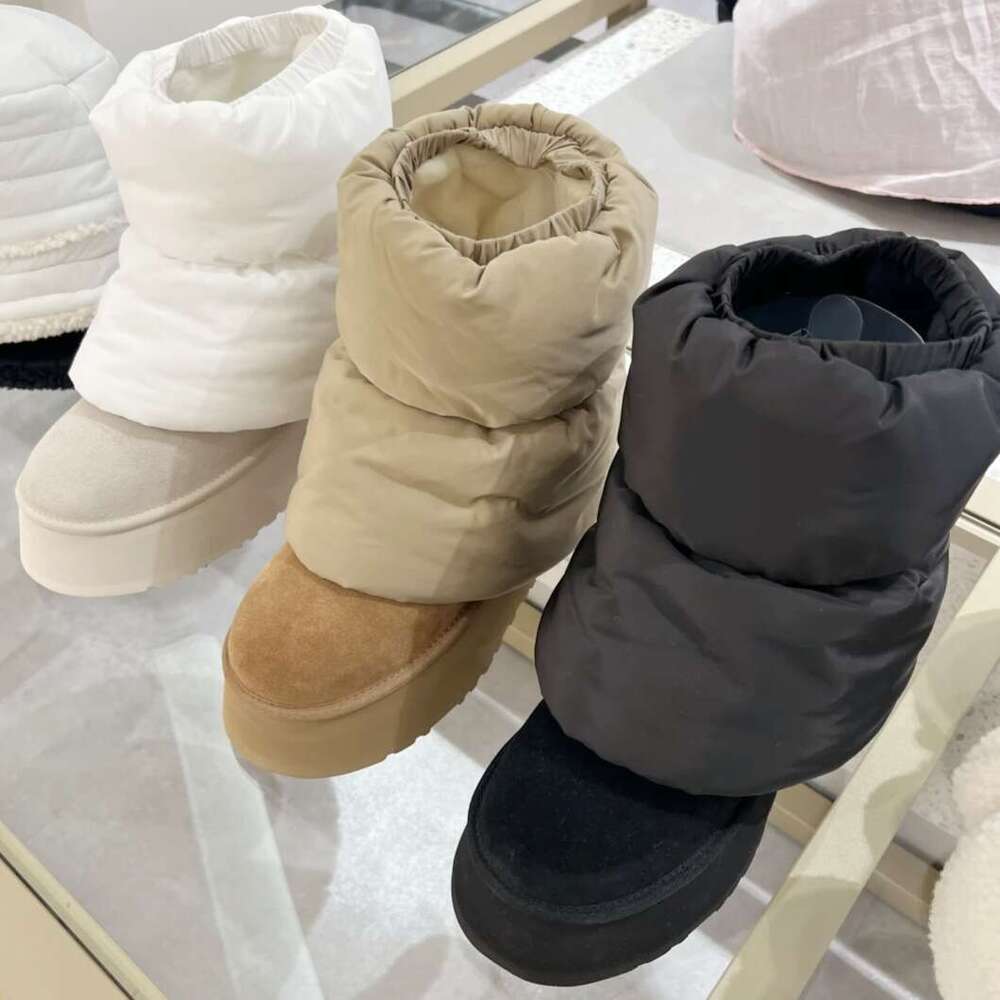 Pink uggbootwomen Mini dipper puffer 10 a Designer Snow boot Womens Luxury Fur wool Ankle australia booties Casual Wedge Boot DHgate Furry Winter Platform shoe