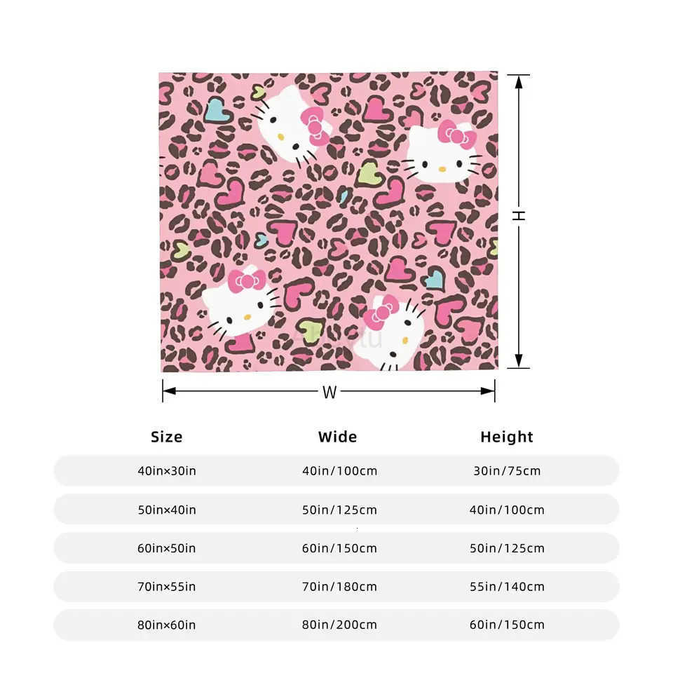 Sanrio hellos kittys Blanket Multiple Sizes Soft and Lightweight Throw Blankets for Sofa Couch and Bed H251201