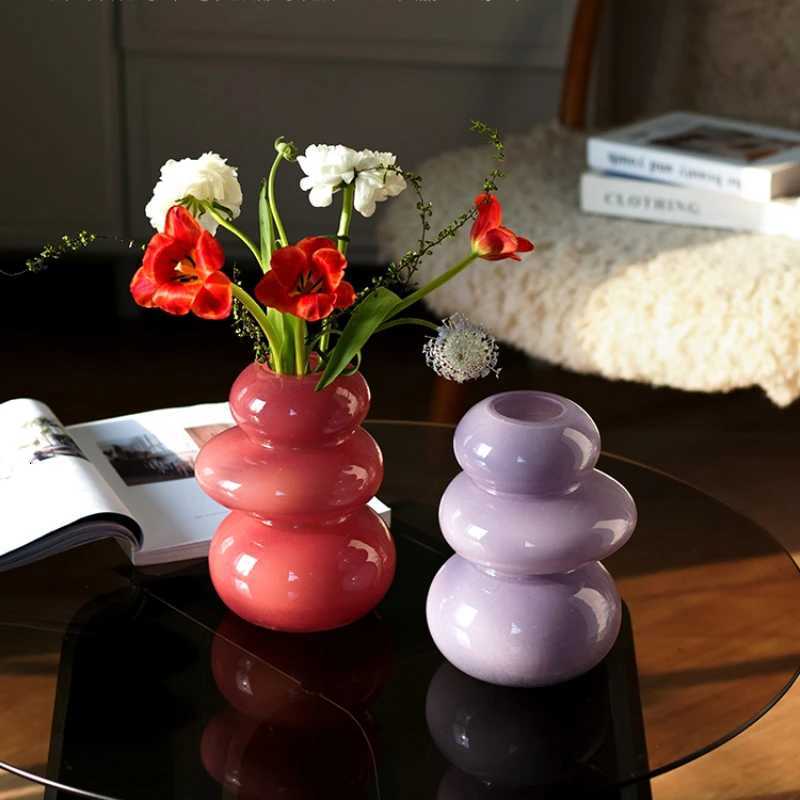 Medieval Lily Vase Ornaments Living Ro Flower Arrangement High Sense French Retro Table High Flowerarrangementvase Y251201