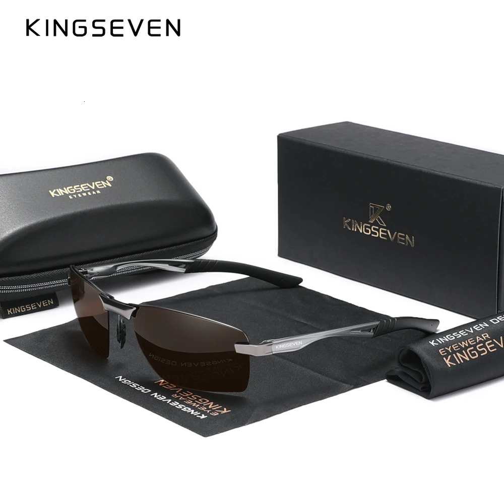KINGSEVEN Mens Polarized Sunglasses Aluminum Frame UV400 Sun Glasses Male Eyewear Driving Glasses 251129