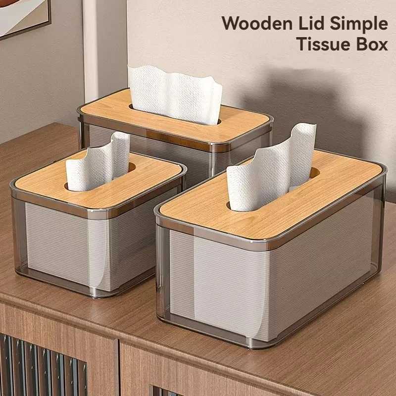 Premium Clear Tissue Box Organizer Portable Toilet Paper Holder for Living Ro He Napkin Storage Solution H251201