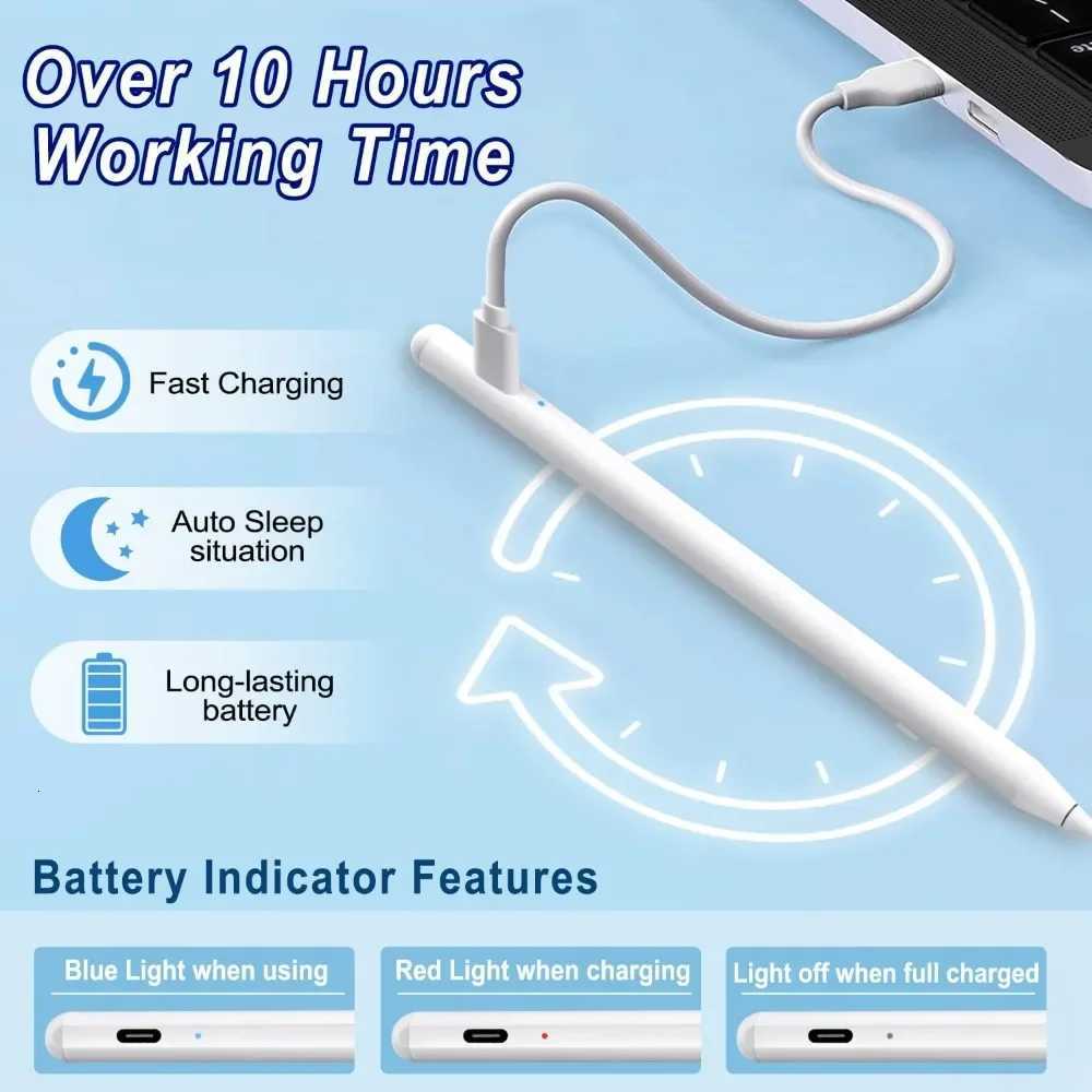 Stylus Pen For iPad Pencil With Palm Rejection Tilt Sensitivity Touch Pens For iPad Pro 13 11 M4 M3 M2 A16 11th Air 6 5 10th 9th C2512017