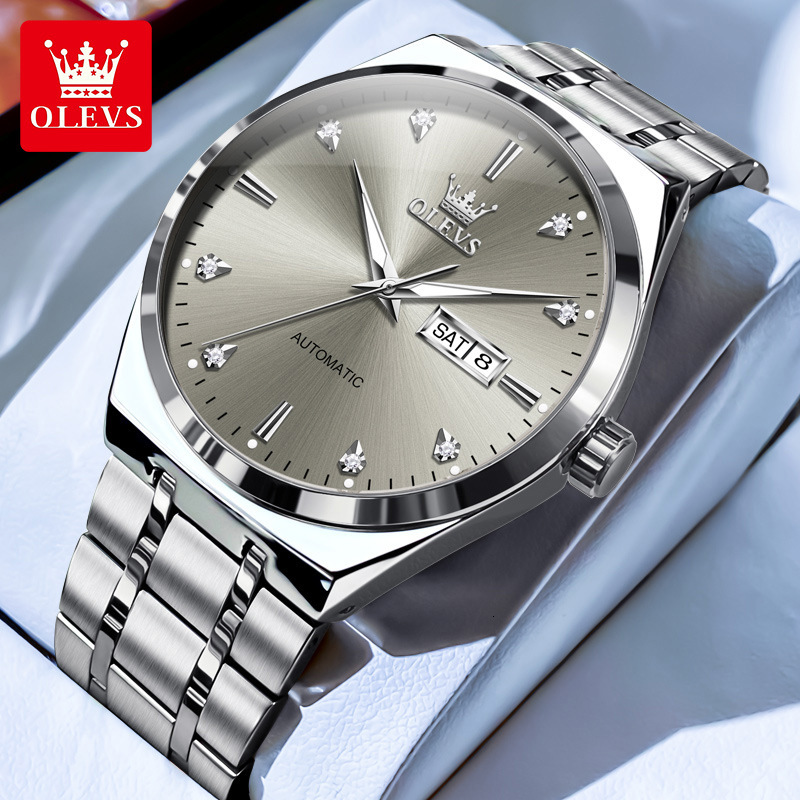 OLEVS Designer Men's Luxury Diving Machinery Watch Classic Fully Automatic Night Light Waterproof Business Watch Festival Gift Free Shipping Whol