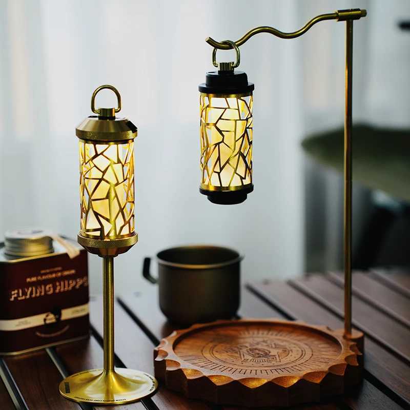 Camping lamp shell made of brass material camping lamp decoration replacement lamp shell M251201