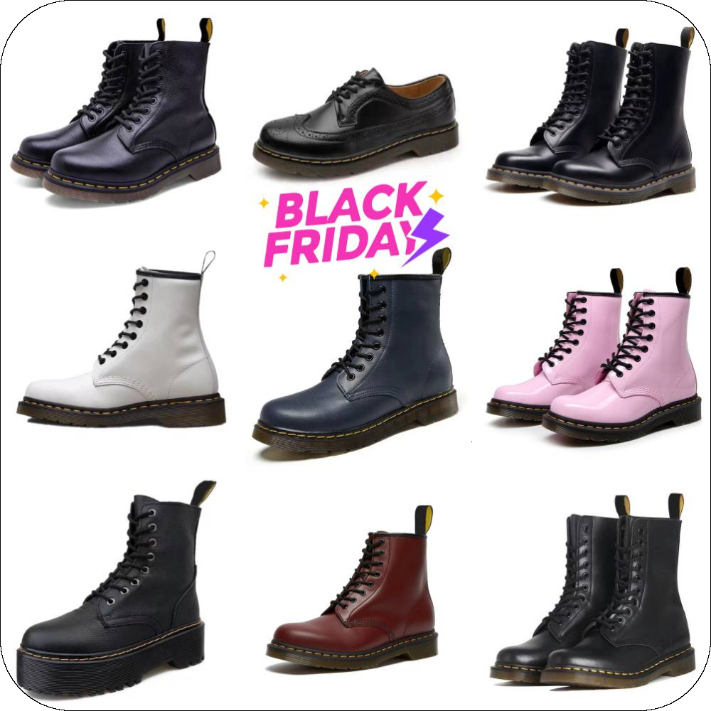 Designer Drbootiess High Martin Boots 1460 Bootsreal Leather Vintage Fashion Winter Snow Marteen Men Women Outdoor Shoes Bootie Smooth Oxford Bottom Warm Trainers