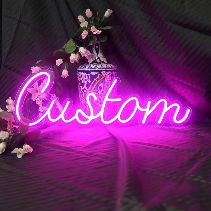 Custom Neon Sign Led Light Can Personalized Custom Logo Neon Sign Wall Decor for Wedding Happy Birthday Party USB5V Outdoor Hang