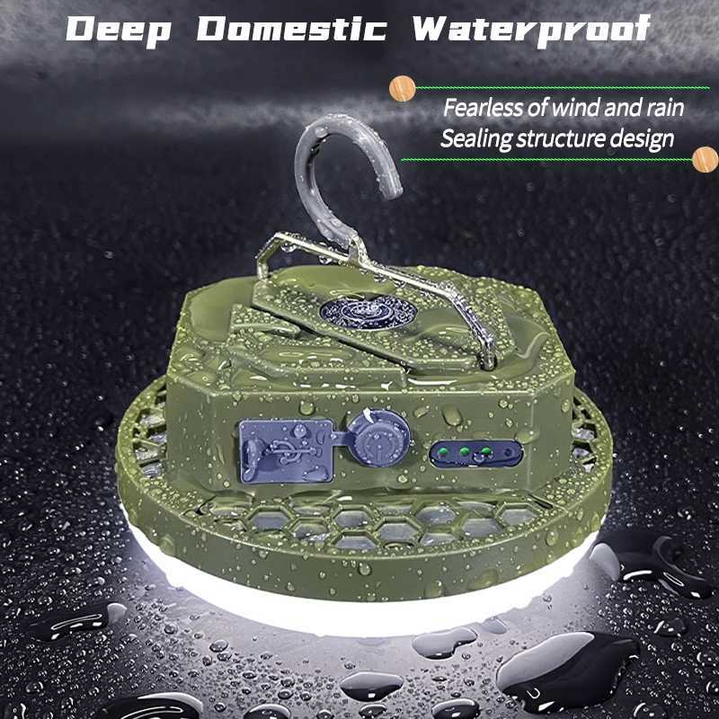 Maetff 15W Camping Light Portable High Powerful Rechargeable Multifunctional LED Magnet Flashlight Fishing Tent Lamp M251201