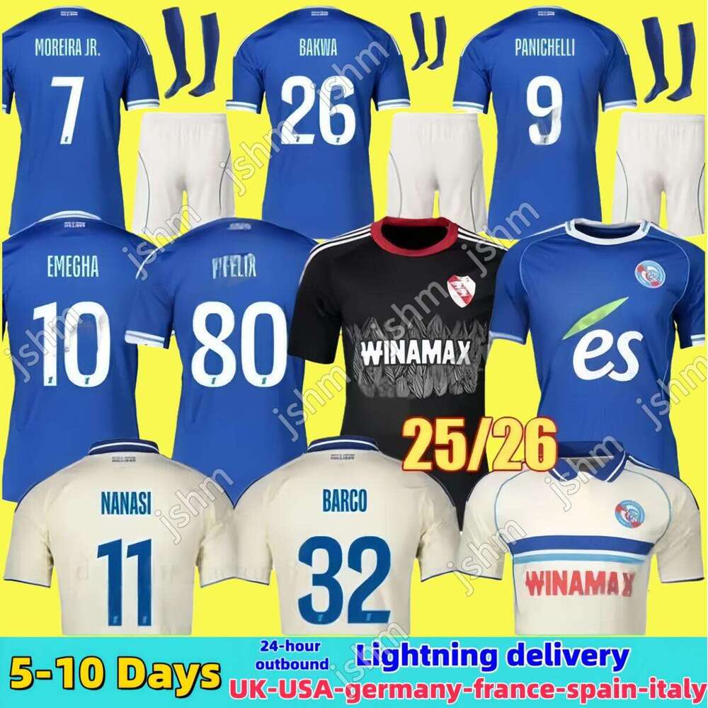 2025 2026 Maillot RC Strasbourg Alsace soccer jerseys SAHI DION maillot de foot EMEGHA 25 26 NANASI SYLLA shirts BAKWA DIARRA DOUKOURE