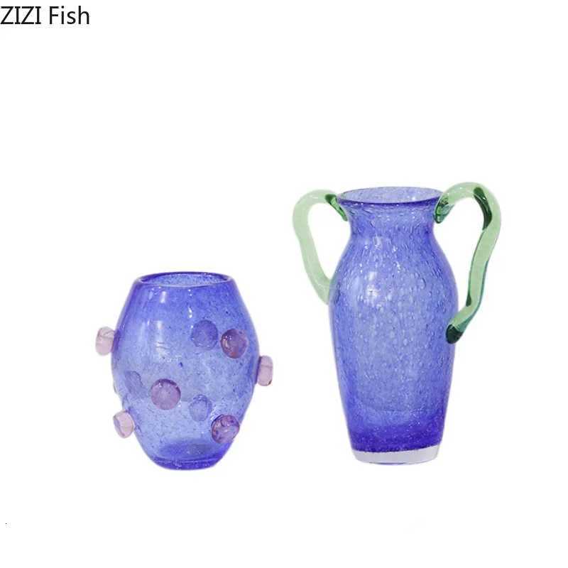 Creative Shape Vase Hydroponics Flower Pots Desk Decoration Artificial Flower Decorative Floral Vases Ro Aesthetic Decor Y251201