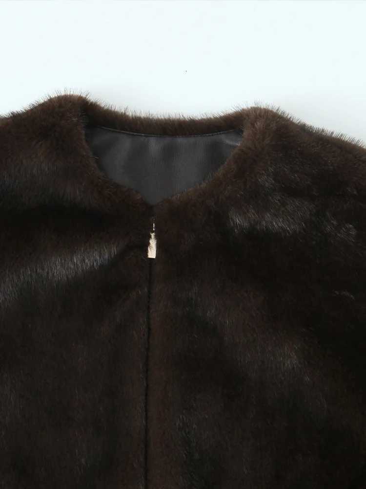 European and American style 2025 autumn new products womens clothing temperament faux fur effect versatile jacket coatT251201