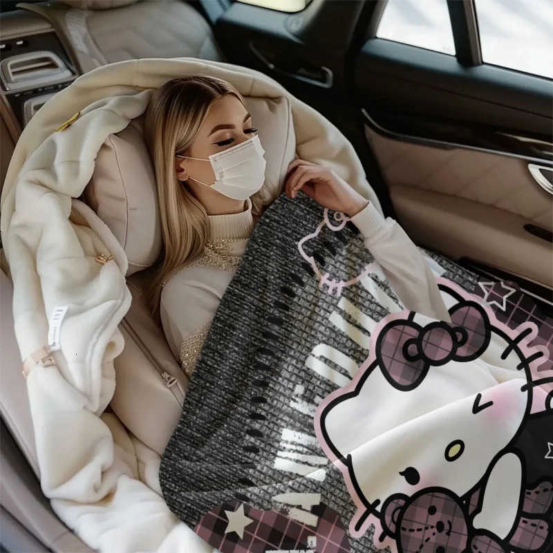 Sanrio Cute Hello Kittys Printed Blanket Home Decor Throw Blankets Picnic Blankets Warm Blanket Soft Comfortable Birthday Gift H251201