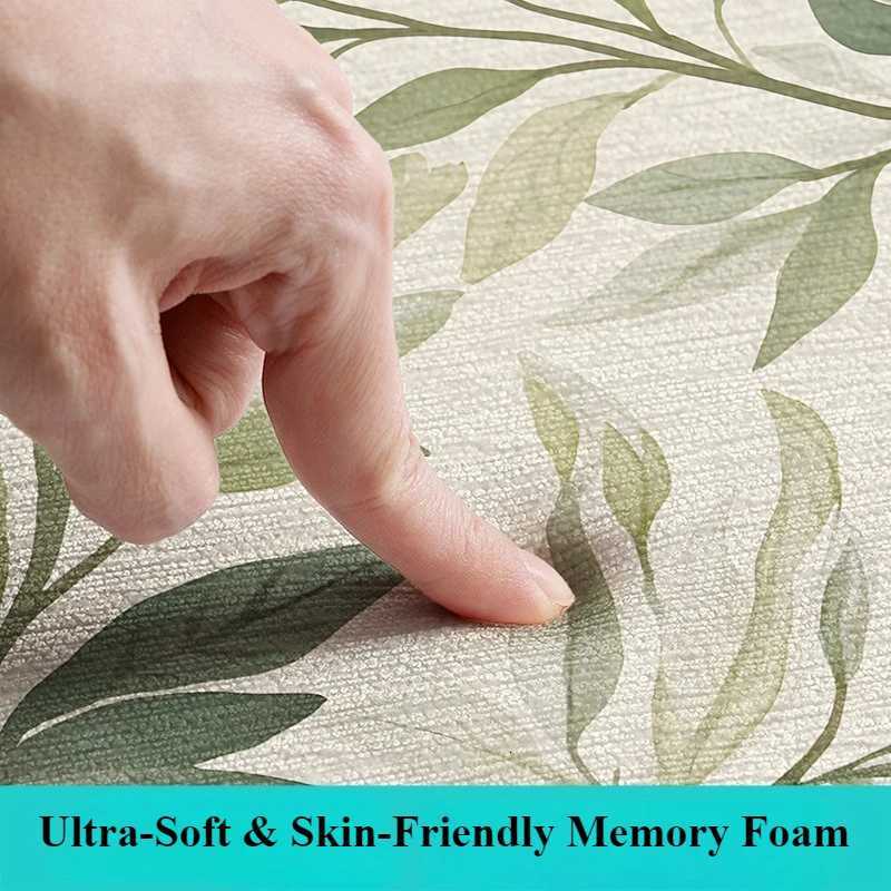 Luxury Floral Bath Mat - Extra Thick Quick Dry Sponge - Super Absorbent Skin-Friendly Non-Slip Bathro Rug - Elegant Style H251129